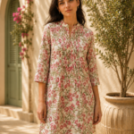 Rose Meadow Floral Printed Cotton Tunic