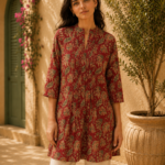 Ruby Heritage Floral Printed Cotton Tunic