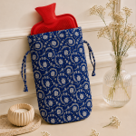 Indigo Heritage Floral Quilted Hot Water Bottle Cover